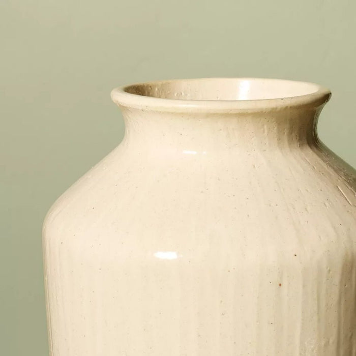 12" Textured Ceramic Decorative Vase - Wichita Home Outlet
