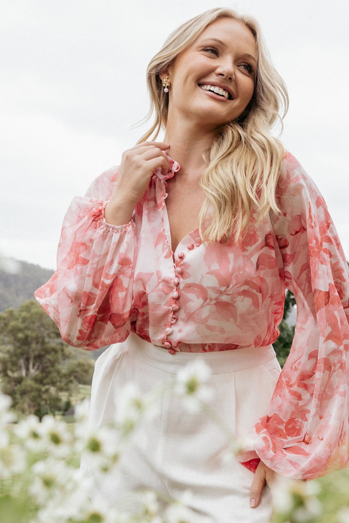 Marni Top - Pink Floral