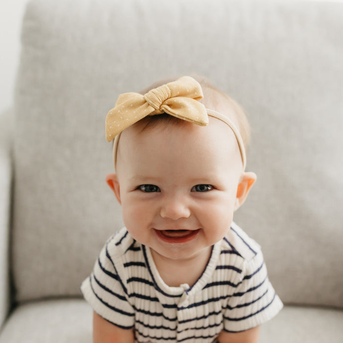 Copper Pearl Classic Nylon Bow | Marigold