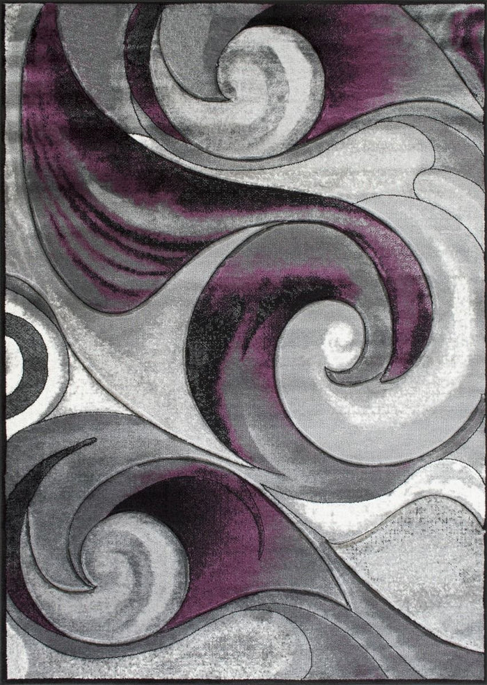 Davinci 410 Area Rug - Pulple - 5' x 7' - Wichita Home Outlet