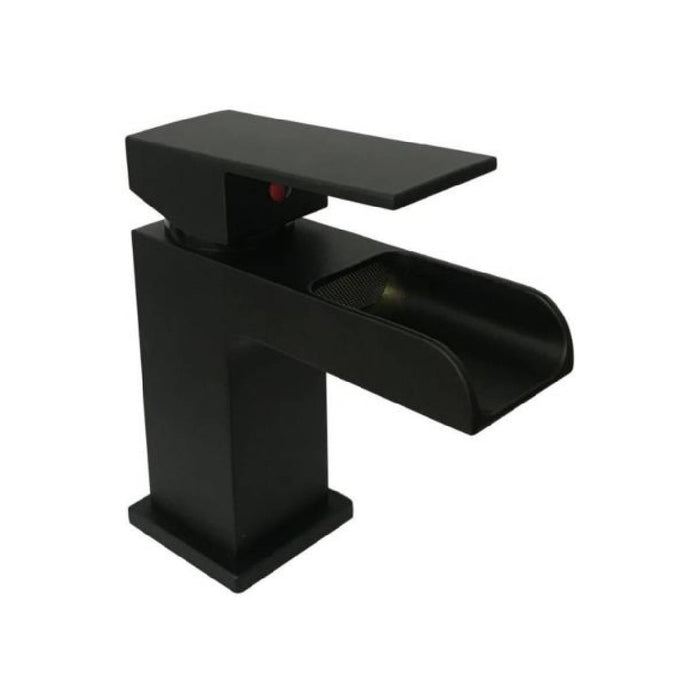 Eliseo Ricci Waterfall Mono Basin Mixer - Matt Black