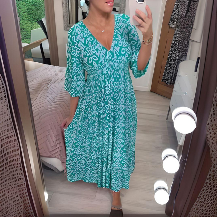Emily - Boho Printed Dress