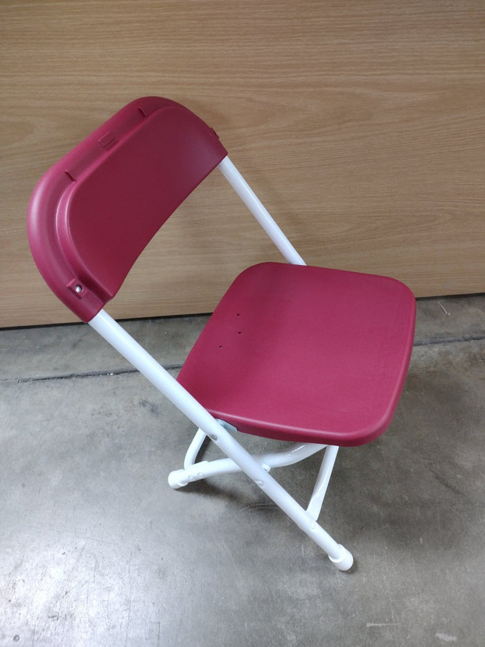 Flash Furniture Kids Plastic Folding Chair - Burgundy - Wichita Home Outlet