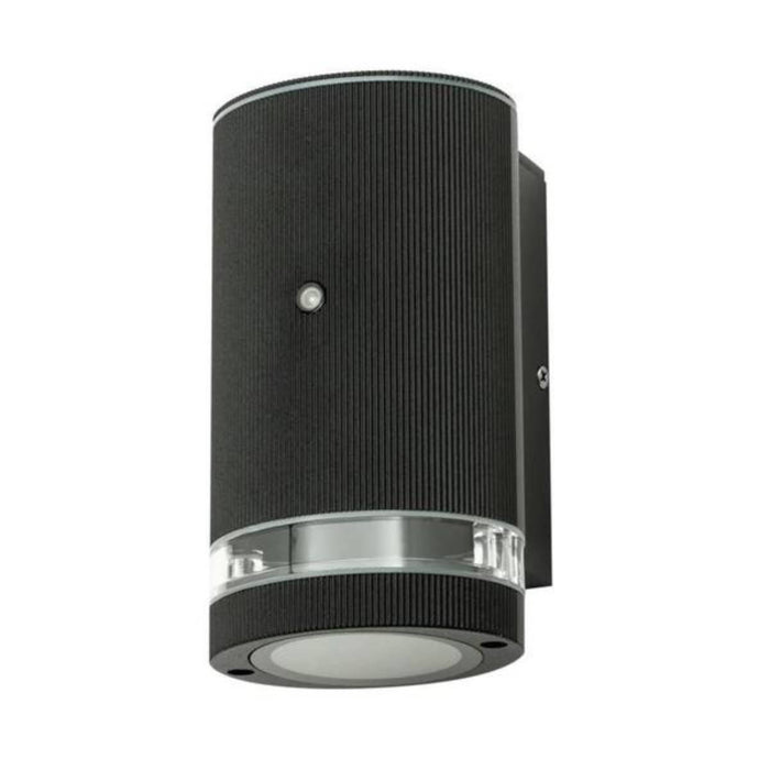 Forum Zinc ZN-35685-BLK Helix Twin Up/Down Wall Light with Photocell Sensor - Black