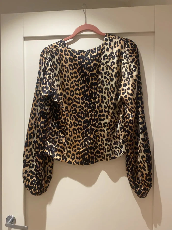 Ganni-sidenblus NWT