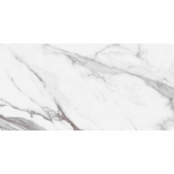 Marble Calcatta Blanco Polished 60 x 120cm Rectified Porcelain Floor Tile - 1.44 sqm perbox