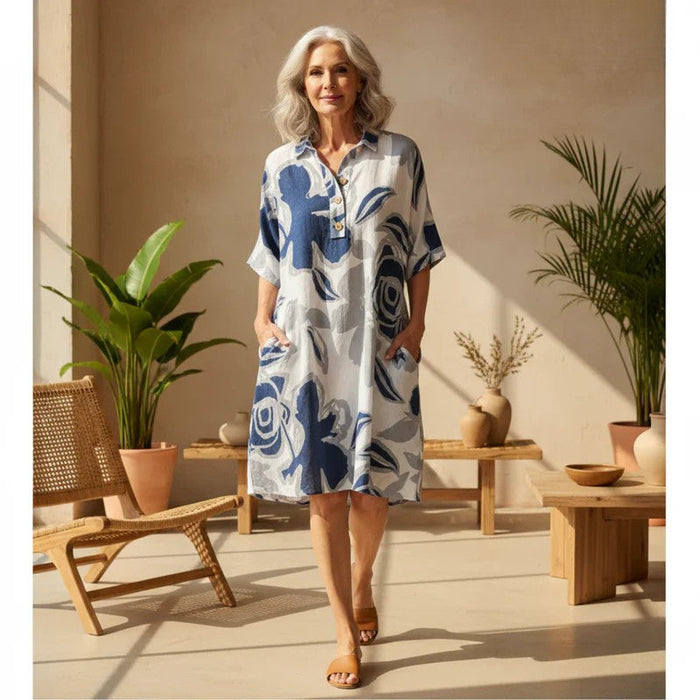 Marjorie - Floral Shirt Dress