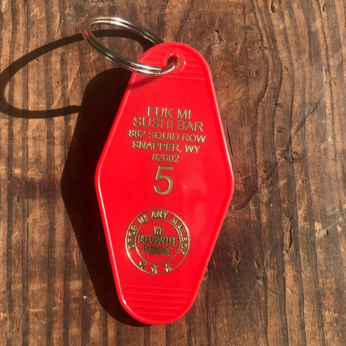 Motel Key Fob - Fuk Mi Sushi Bar - Wichita Home Outlet
