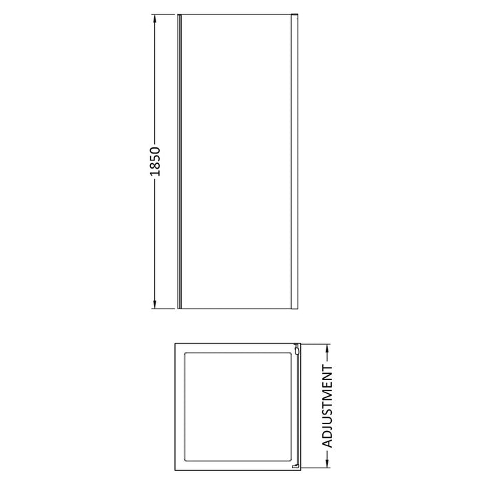 Nuie Rene 700mm Side Panel - Polished Chrome