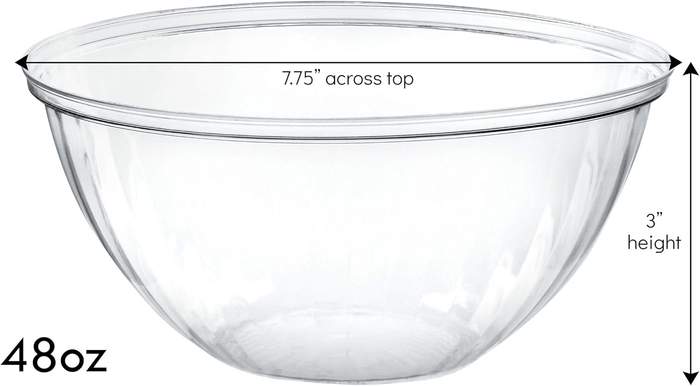 Plastic Bowls with Lids 48 oz Containers with Lids, 4 Pack - Wichita Home Outlet