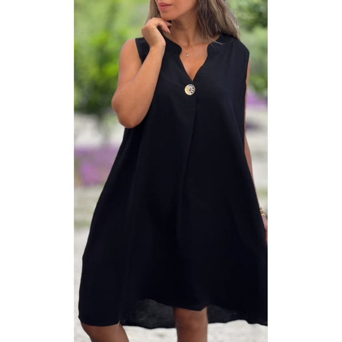 Rebecca - Sleeveless V-neck Dress