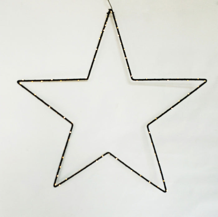 Urban LED Hanging Star - Black 80cm