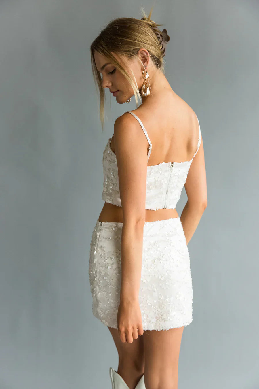 Fayetta Floral Sequin Top