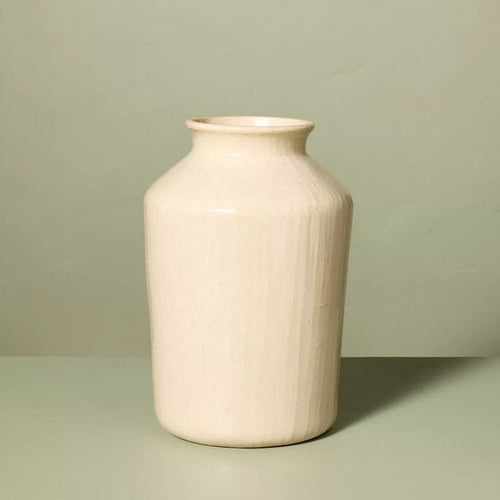 12" Textured Ceramic Decorative Vase - Wichita Home Outlet