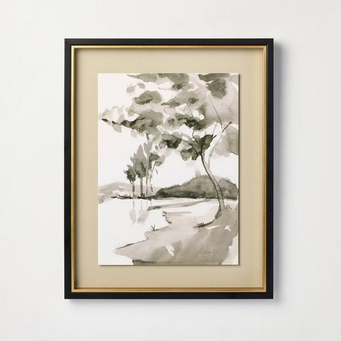 16" x 20" Washed Landscape Framed Wall Art - Wichita Home Outlet