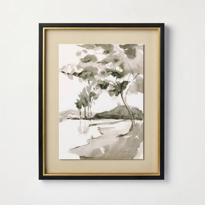 16" x 20" Washed Landscape Framed Wall Art - Wichita Home Outlet
