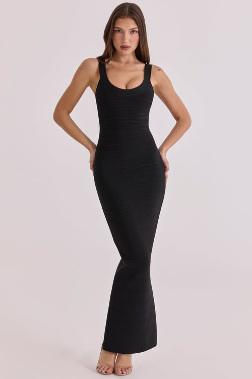 black bandage maxi dress