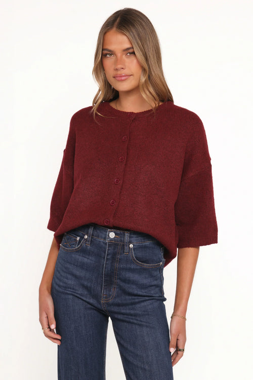 Lilith Knit Top - Wine
