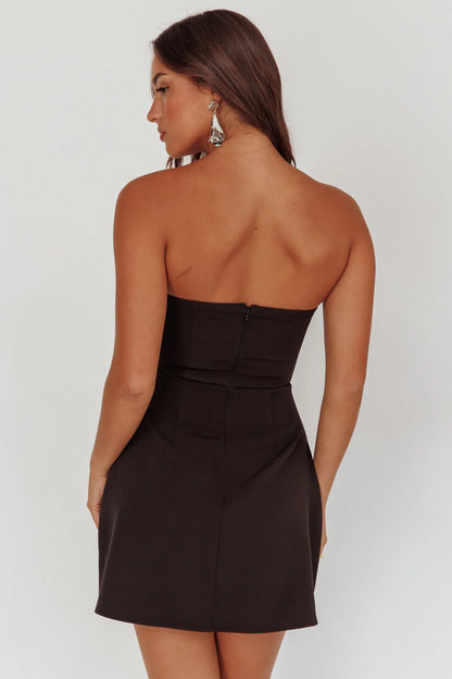 Hillara Strapless Mini Dress Black