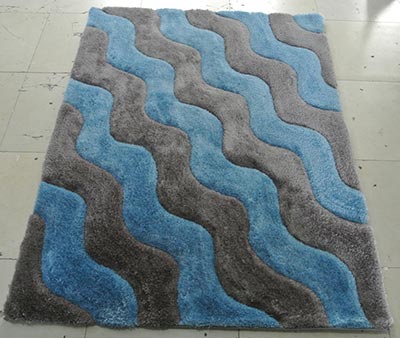 3D Shaggy 802 Area Rug - 8' x 11' - Ice - Wichita Home Outlet