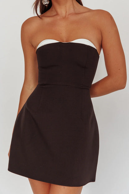 Hillara Strapless Mini Dress Black