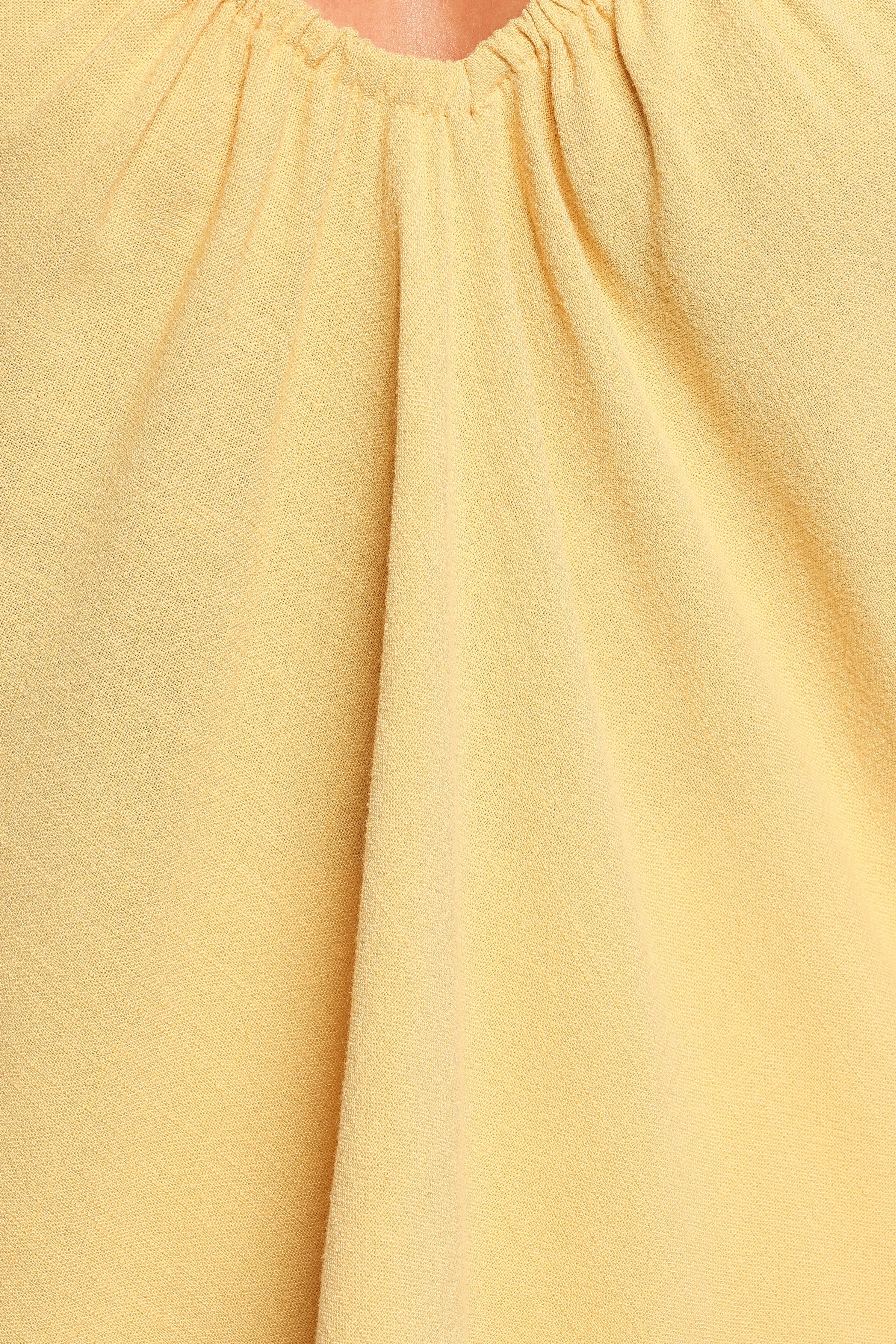 Theodora Halterneck Top - Yellow