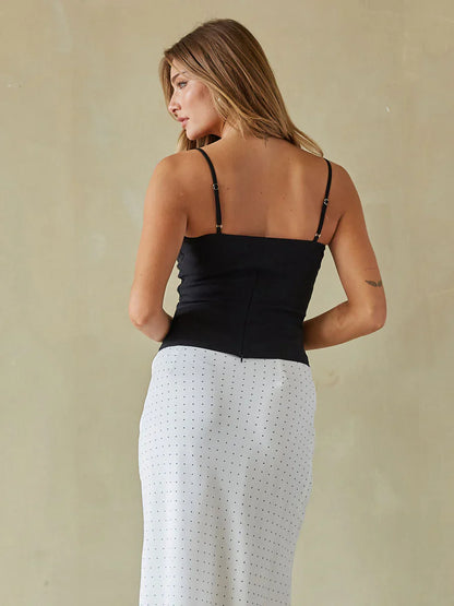 Estelle Button Up Bustier Top