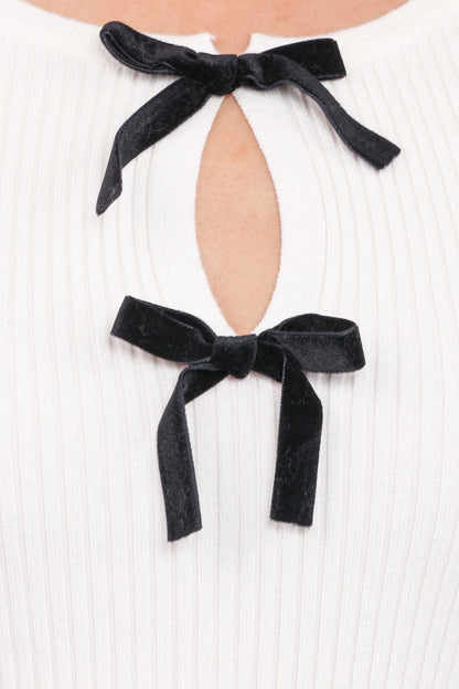 Elba Knit Top - White