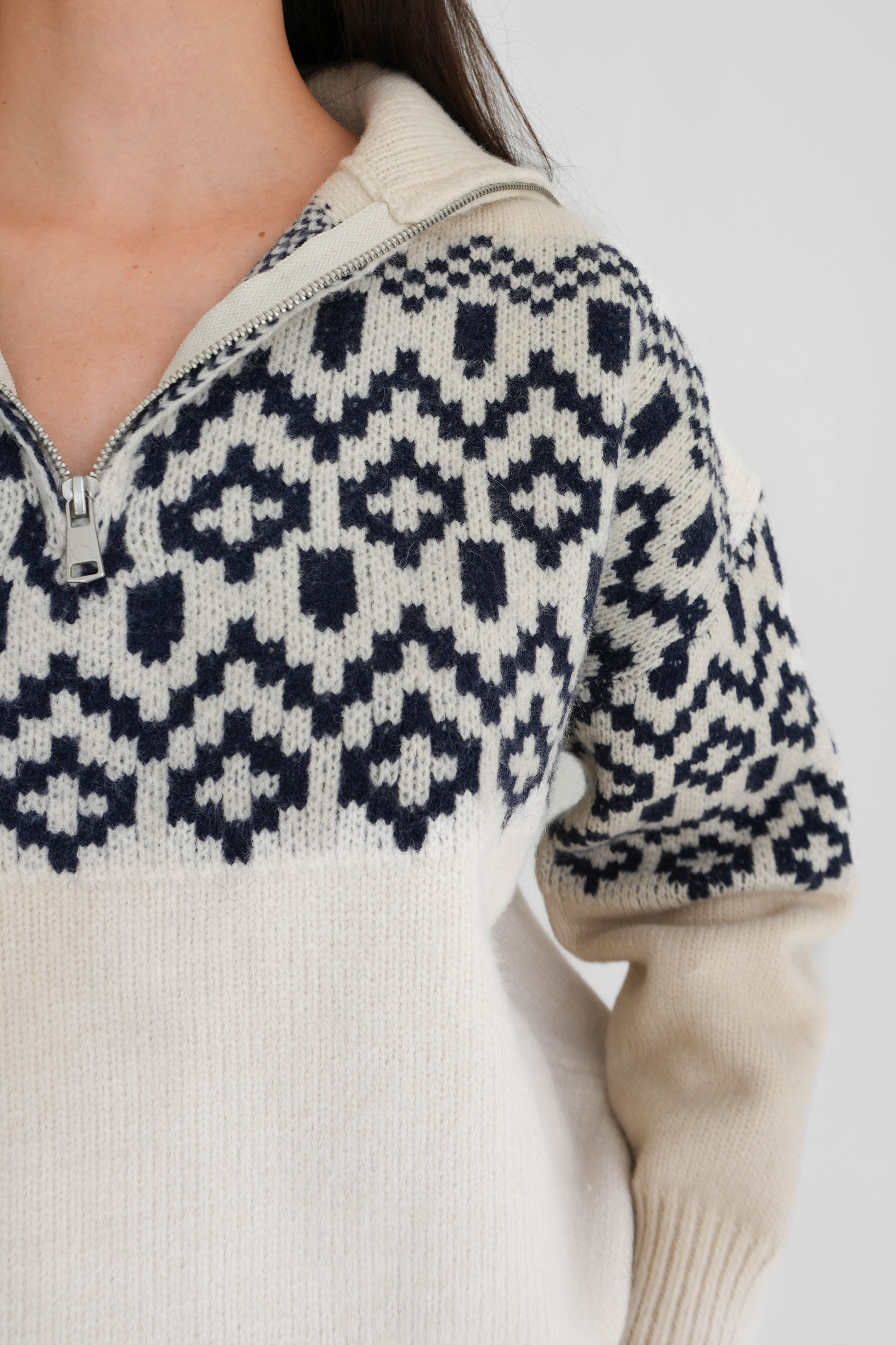Abigail Quarter Zip Sweater