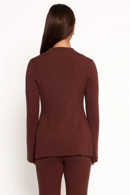 Adrienne Knit Top - Chocolate