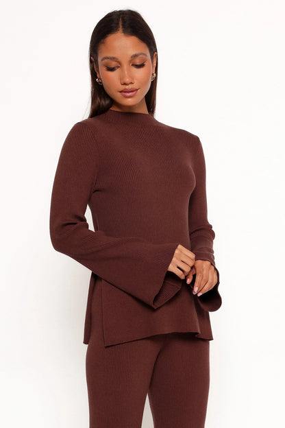 Adrienne Knit Top - Chocolate