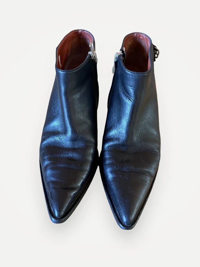 Acne Studios • O Jensen / Jenny Leather Biker-skinnboots