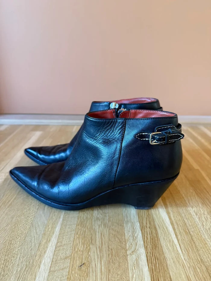 Acne Studios • O Jensen / Jenny Leather Biker-skinnboots