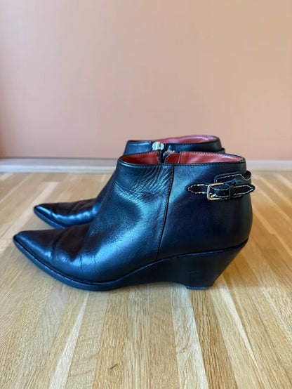 Acne Studios • O Jensen / Jenny Leather Biker-skinnboots
