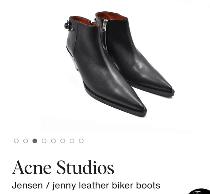 Acne Studios • O Jensen / Jenny Leather Biker-skinnboots