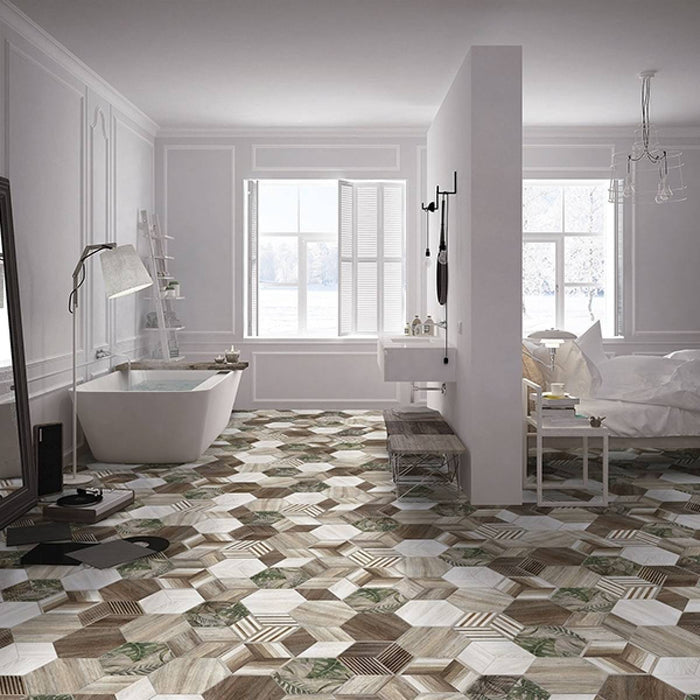 Africa Hex Matt 23 x 27cm Porcelain Tile - 0.75sqm per box
