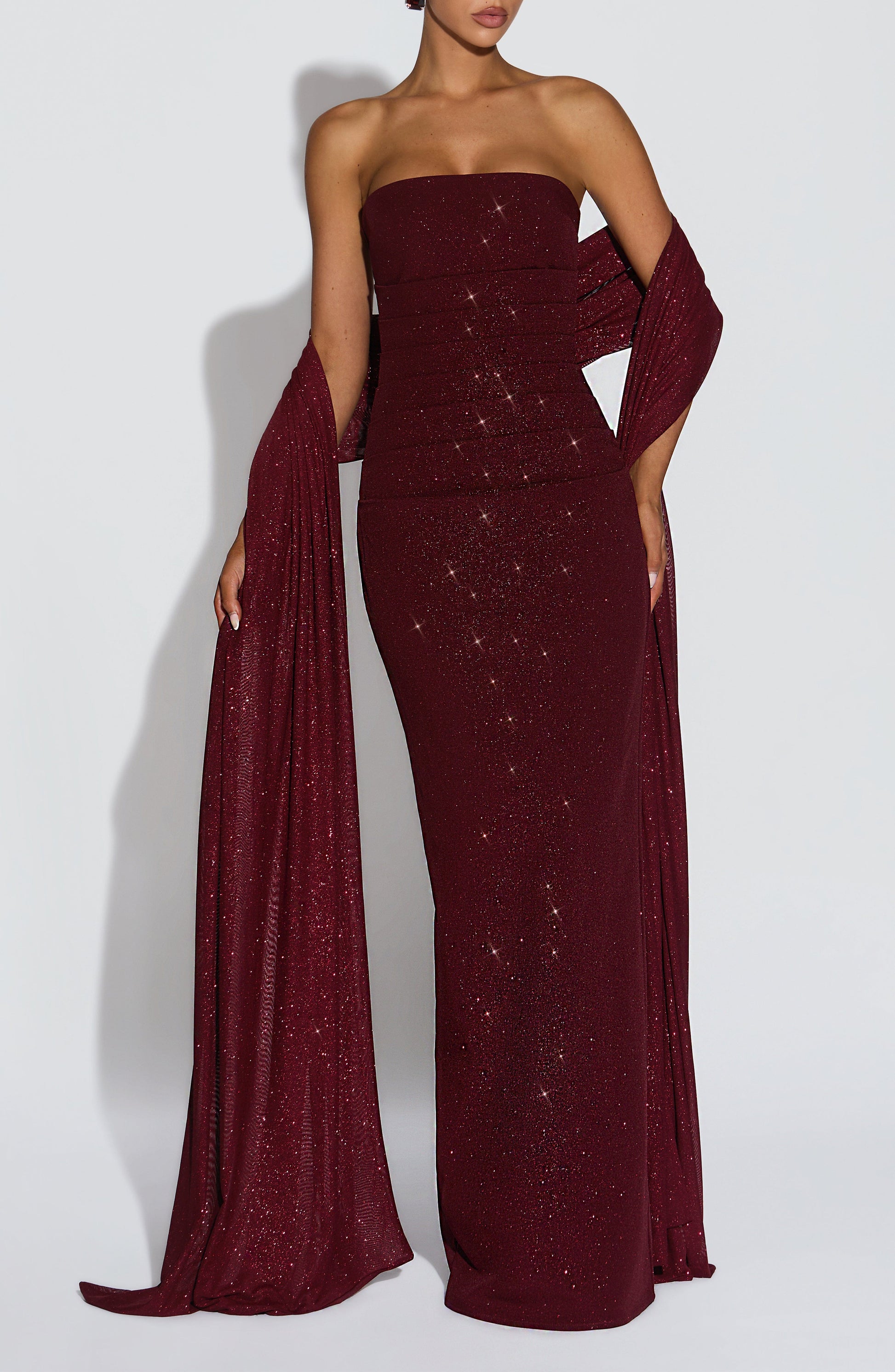 Agnes Shawl - Wine Sparkle