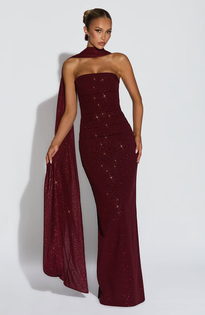 Agnes Shawl - Wine Sparkle