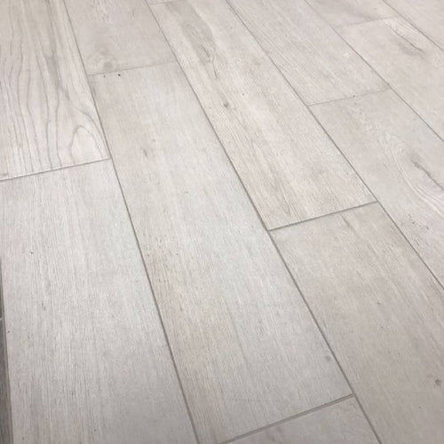 Alberto Bianca 22.5 x 90cm Wood Effect Floor Tile - 1.42sqm perbox