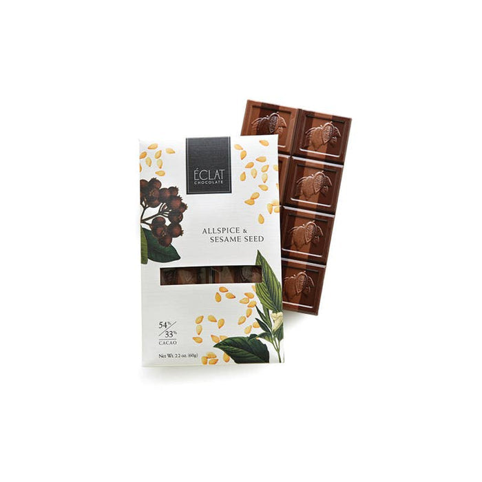 Chocolate bar with packaging labeled 'Éclat' on a white background
