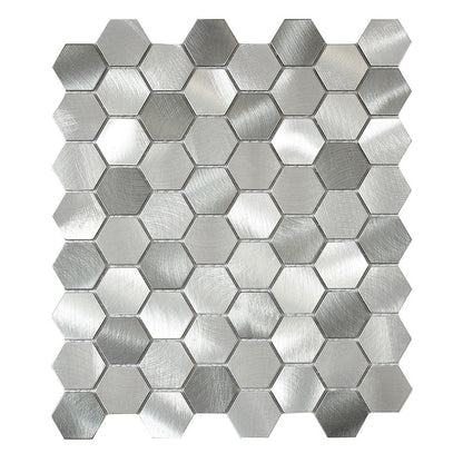 Alpha Silver 24.5 x 28.3cm Mosaic Tile