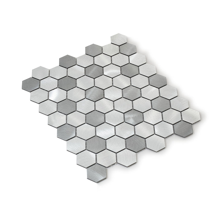 Alpha Silver 24.5 x 28.3cm Mosaic Tile