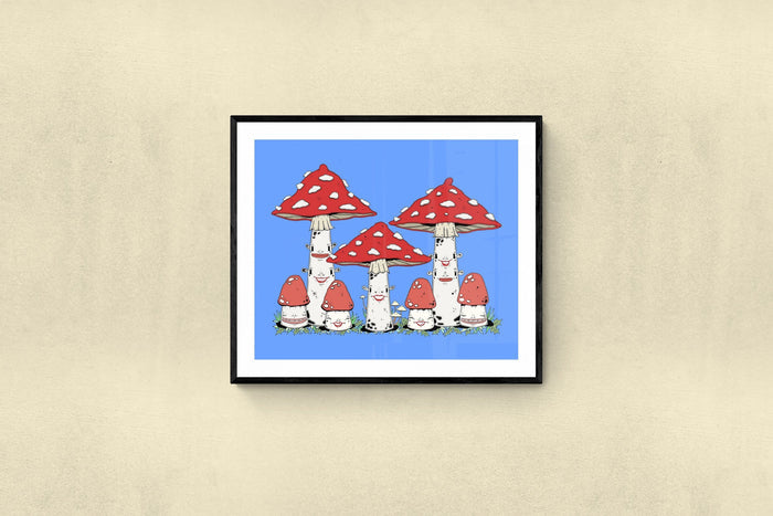 Amanita Family Art Print