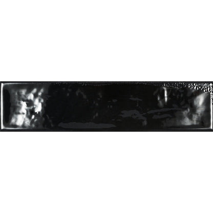 Asly Black 7.5 x 30cm Brick Wall Tile - 0.56sqm per box