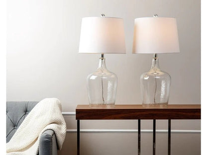 Azure Glass Table Lamp - Clear (Set of 2) - Wichita Home Outlet