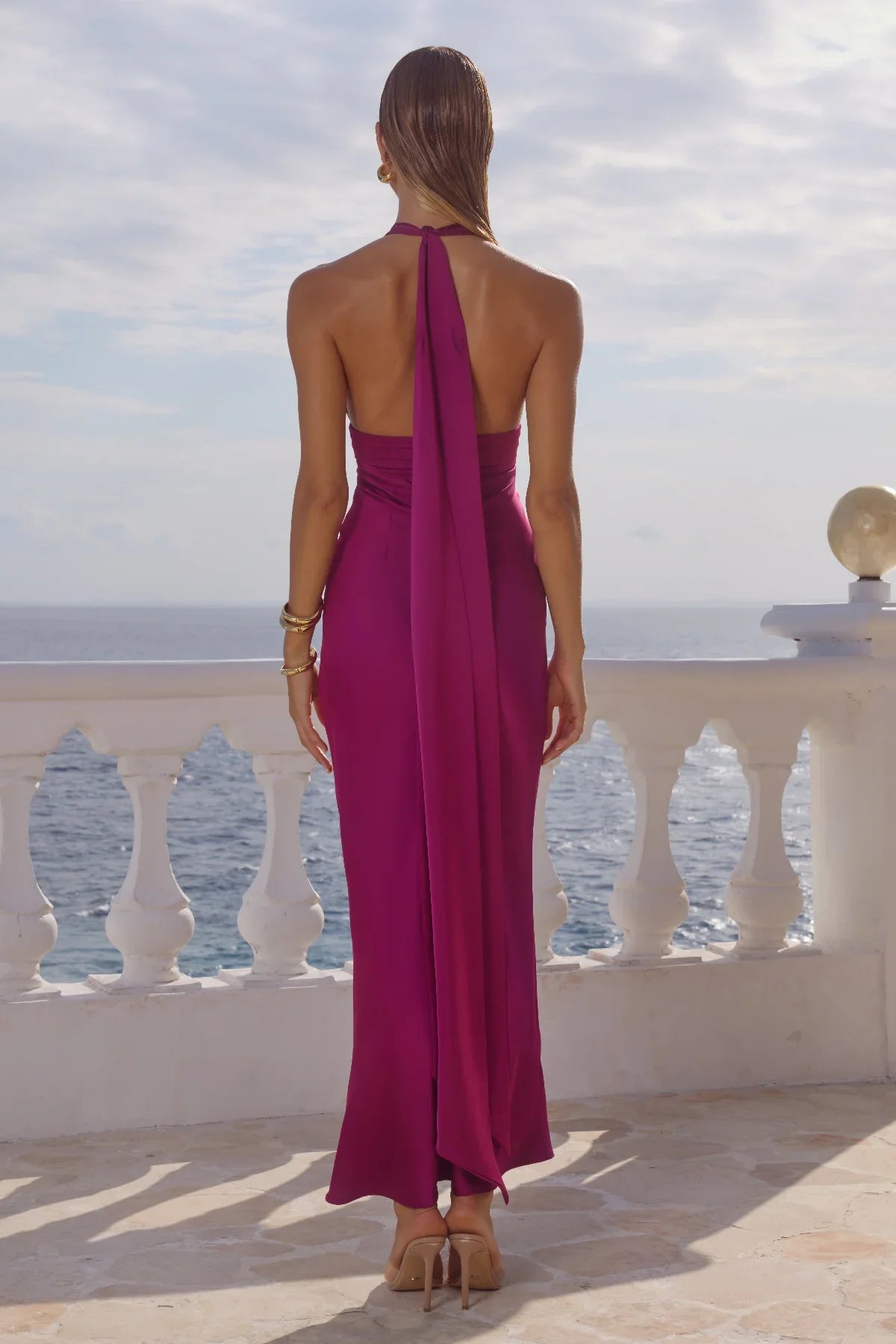Sylvie Plunge V-Neck Maxi Dress