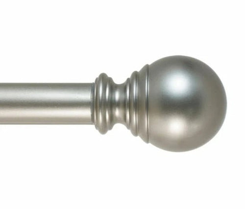 Basic Ball 1" Curtain Rod 2 Pack - 30" - 84" - Wichita Home Outlet