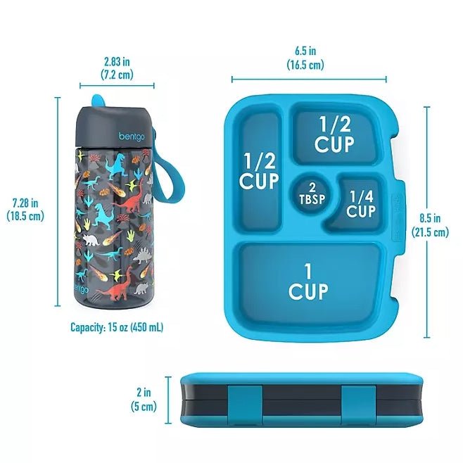 Bentgo Kids Prints Lunch Box & Water Bottle Set - 4 Styles - Wichita Home Outlet