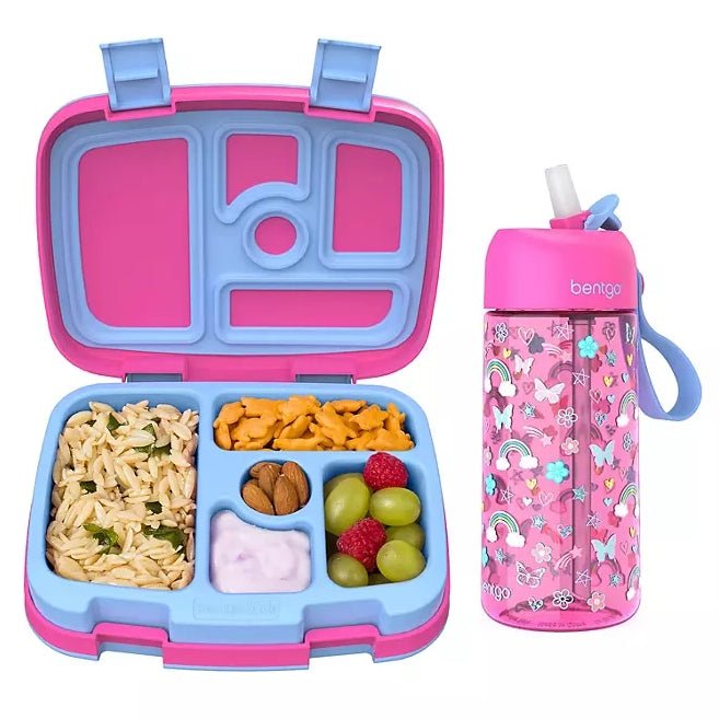 Bentgo Kids Prints Lunch Box & Water Bottle Set - 4 Styles - Wichita Home Outlet