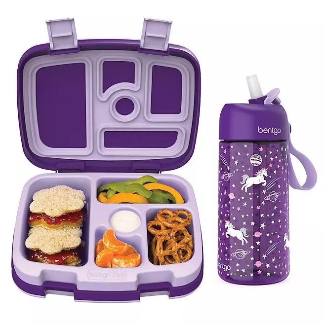 Bentgo Kids Prints Lunch Box & Water Bottle Set - 4 Styles - Wichita Home Outlet